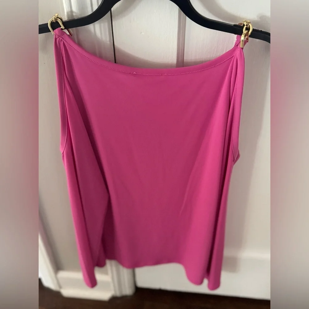 NWT Michael Kors Women’s Cold Shoulder Gold Hardware Deep Vibrant Pink